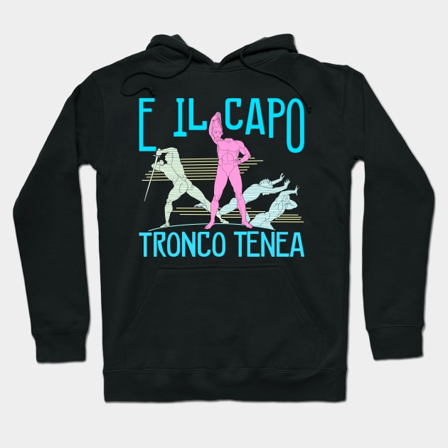 E il capo tronco tenea... Hoodie by Rough-Cut Head